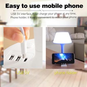 Nouvelle lampe de table multifonctionnelle à LED avec prise de conversion, protection oculaire simple, style européen moderne, double ports USB et trois prises CA - Product Image 5