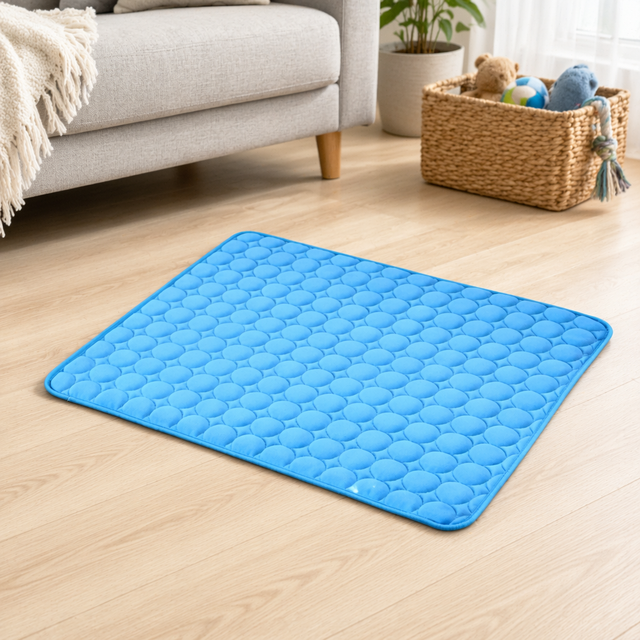 Scratch-Resistant Ice Silk Dog Cooling Mat Extra Large for Big Dogs Summer Pet Cooling Bed Pad Washable Durable Mat