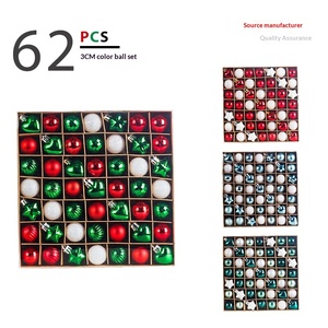 Nuove <span class=keywords><strong>Decorazioni</strong></span> Natalizie Eden di Alta Qualità Fatte a Mano in Plastica Set di Palline Decorative Speciali da 3cm/62 Pezzi con Confezione Regalo - Product Image 1