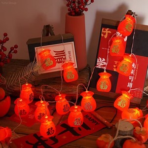 Guirlandes lumineuses LED pour le Nouvel An et le Festival du Printemps, nœuds chinois, lanternes rouges, décorations de vacances, guirlandes lumineuses pour jardin - Product Image 2