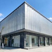 Tôle d'aluminium perforée irrégulière pour mur-rideau décoratif, ventilation naturelle, installation de façade de bâtiment de stationnement