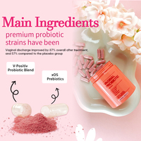 Probiotiques vaginaux sans gluten, végétaliens, sans odeur, marque privée OEM, 60 capsules, équilibre du pH, Yoni Pops