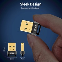 Adaptateur BT USB BT6.0 EDR & BLE pour PC, design compact, Plug & Play, compatible avec Windows 10/11, récepteur et émetteur BT