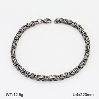 Pulsera de Cadena Gruesa de Acero Inoxidable Estilo Punk Hip Hop para Hombre, Chapada en Plata Retro, al por Mayor