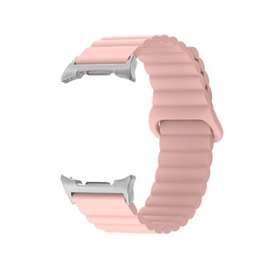 Модный стиль водонепроницаемый магнитный силиконовый ремешок для Samsung Galaxy Watch 8/8 классический однотонный двухцветный ремешок - Product Image 5