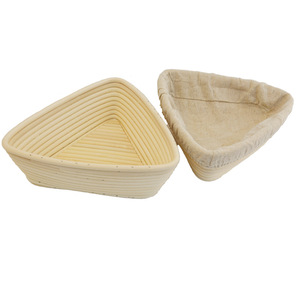 Cesta de fermentación de pan de ratán triangular, <span class=keywords><strong>Banneton</strong></span>, para panadería, cocina casera, molde para pan artesanal de masa madre - Product Image 2