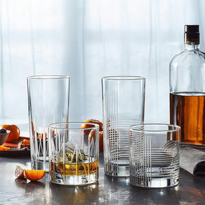 11 onces fabriqués à la main en cristal clair <span class=keywords><strong>coupe</strong></span> Cocktails Structure roches verres Double gobelet en verre à l'<span class=keywords><strong>ancienne</strong></span> - Product Image 2