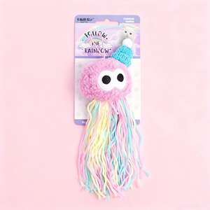 Juguete para Gatos de Peluche con Forma de Pulpo de Dibujos Animados, Material de Lana Suave y Duradero, Bola Colgante para Masticar, en Caja - Product Image 3