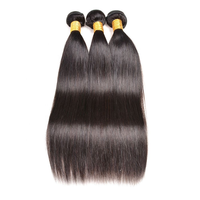 Cheveux humains 100% naturels en gros, cheveux brésiliens Remy lisses traités en vrac, trame machine, peuvent être tressés pour femmes noires