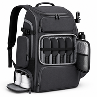Sac à dos de sport décontracté grande capacité pour raquettes de pickleball avec compartiment à chaussures, pochette amovible et porte-bouteille
