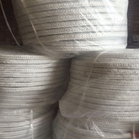 Corde en fibre de silicate d'aluminium tressée carrée, matériaux de prévention des incendies et d'isolation, corde ronde en fibre céramique