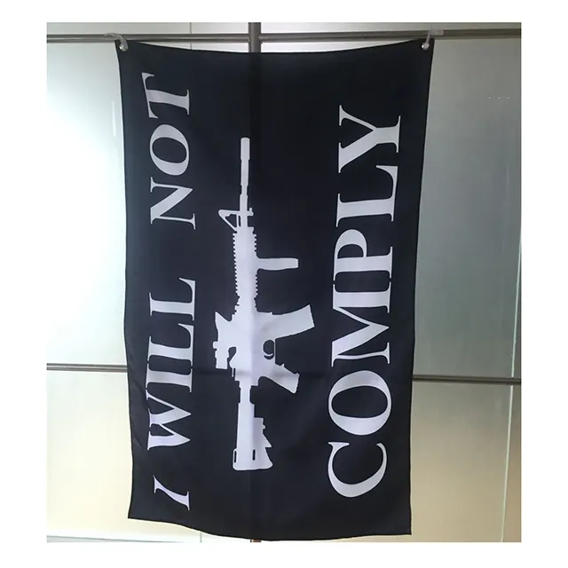 Wholesale custom printing band textile fabric gun banner flags