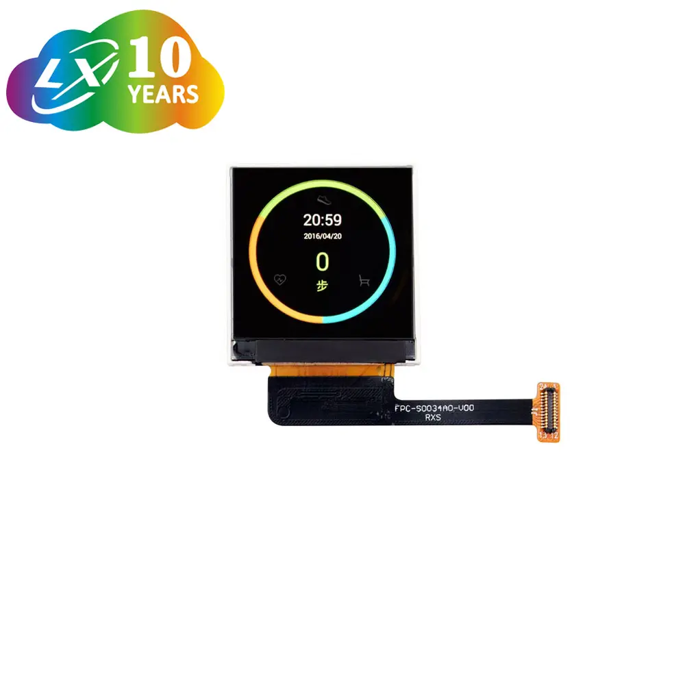 ISO9001/2015 प्रमाणित 1.22 इंच आईपीएस 240x240 माइक्रो TFT एलसीडी पैनल स्मार्ट पहनने योग्य 8bit एमसीयू प्रदर्शन मॉड्यूल एलसीडी डिस्प्ले पैनल