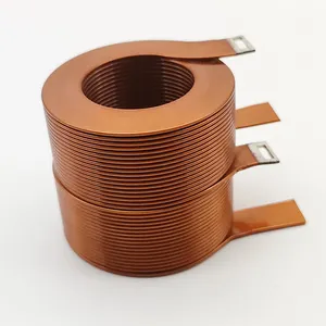 Custom-made Helical Flat Copper Wire Winding Air Coil Enameled Copper Wire Coil For Inductor Inductance Coil