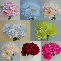 5 Duftende Künstliche Pfingstrosen Seidenblumenstrauß Große Kunstblumen-Pfingstrosen für Hochzeitsvasen Heim-Tischdekoration Fabrik-Großhandel