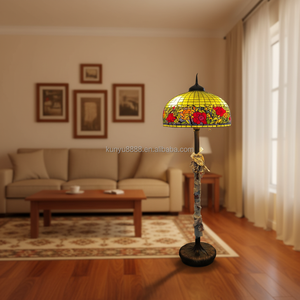 Lámpara de Techo de Estilo Europeo con Base de Cobre de 26 Pulgadas, Vidrio Tiffany de Gran Tamaño, para Decoración de Comedor y Sala de Estudio - Product Image 3