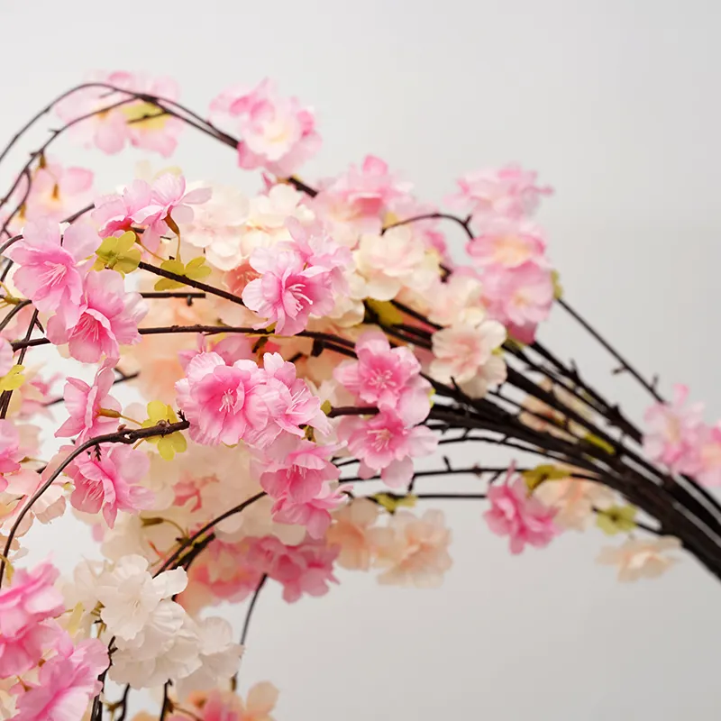 Branches de fleurs de cerisier artificielles de haute qualité en gros