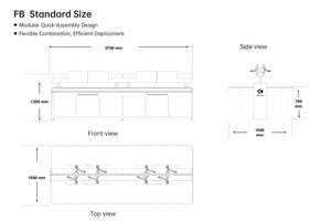 Kesino Smart Sit/Stand Console per sala di controllo | Scrivania modulare in alluminio regolabile in altezza a parete per comando moderno - Product Image 5
