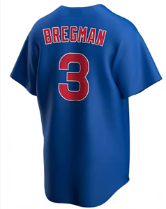 Jahitan Berkualitas Terbaik # 3 Alex Bregman # 4 Crow-Armstrong # 7 Dansby Swanson # 27 Seiya Suzuki Jersey Bisbol Amerika - Product Image 5