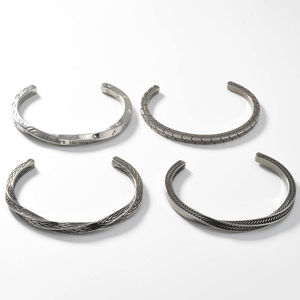 Hip Hop Stainless Steel Unisex Cuff <b>Bracelet</b> Silver Waterproof <b>Trendy</b> Geometric Anniversary No Fade - Product Image 5