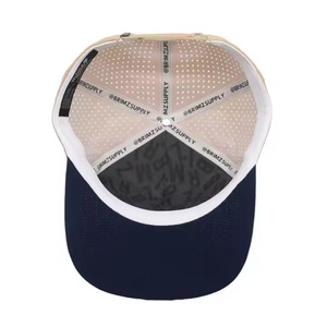 Gorra de Golf Deportiva Personalizada Color Caqui de 5 Paneles con Letras, Ajustable, Visera Ligeramente Curvada, a la Moda, Impermeable, con Orificios Cortados con Láser - Product Image 6