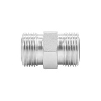 Adaptateur hydraulique droit à double raccord mâle plat en acier au carbone 1F de haute qualité, certifié ISO9001, OEM/ODM, fabriqué à Zhuji