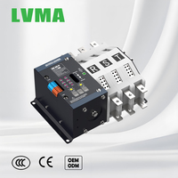Contrôleur ATS Intelligent Prix Usine LVMA 2P 3P 4P Commutateur de Transfert Automatique Intégré Classe PC Double Alimentation 16A-630A 10kA