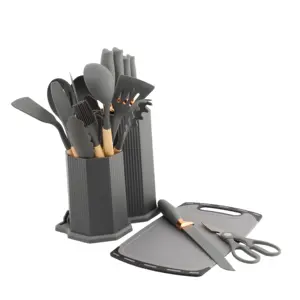 Vendita calda 19 pezzi Silicone Set utensili da cucina utensili da cucina Set di utensili da cucina
