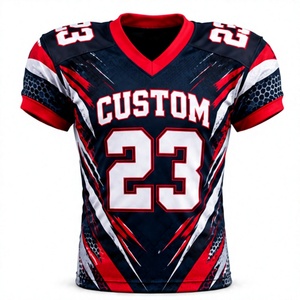 Maillot de football américain dernier cri pour hommes et femmes, personnalisé, sublimé, respirant, séchage rapide, uniforme d'équipe, vente en gros, direct usine - Product Image 1