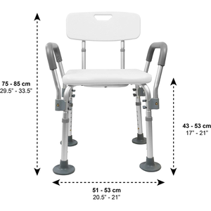 Sedia da Doccia Regolabile PEPE P30029 per Anziani con Braccioli - Product Image 4