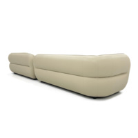 Canapé en cuir moderne et droit, silhouette tubulaire élégante pour salon, villa, hôtel, fabricant OEM ODM, vente en gros, sur mesure