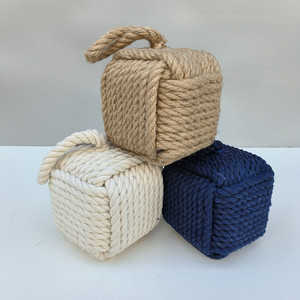 Outpost Cotton Rope <strong>Knot</strong> <strong>Door</strong> <strong>Stop</strong> with Handle Weighted Doorstop Twisted <strong>Knot</strong> Decorative Macrame Cord <strong>Door</strong> Stopper for Home - Product Image 1