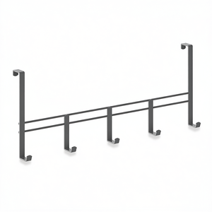 MetalTex - Perchero Colgante para Puerta con 5 Ganchos, Color Gris, de Metal, para Guardar Abrigos, Bolsos, Toallas, para Uso en Baño y Cocina - Product Image 2