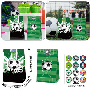 12 Bolsas <span class=keywords><strong>de</strong></span> Regalo <span class=keywords><strong>de</strong></span> Fútbol <span class=keywords><strong>de</strong></span> Papel Kraft con Pegatinas para Fiestas <span class=keywords><strong>de</strong></span> Cumpleaños, Envoltorios <span class=keywords><strong>de</strong></span> Dulces con Temática Deportiva - Product Image 5