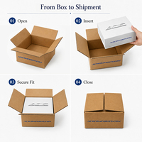 Carton d'expédition en kraft ondulé personnalisé pour boîte cadeau magnétique, emballage extérieur de protection