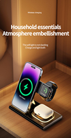 Produit tendance 2026 : Chargeur sans fil 3-en-1 15W PD avec veilleuse pour iPhone 16 Pro et Samsung