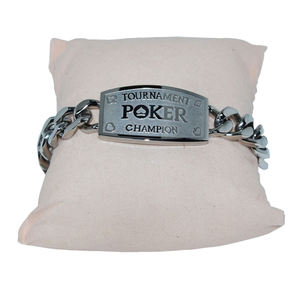 Texas Hold 'em <span class=keywords><strong>Poker</strong></span> Champ Bracelet Argent Tournoi <span class=keywords><strong>Prix</strong></span> Cadeau - Product Image 3