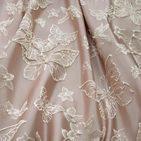 Haute qualité nouvelle mode Polyester fleur et feuille Jacquard brocart rideau occultant tissu Satin tissu pour robe vêtement