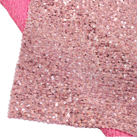 Tissu en velours 100 % polyester de haute qualité, métallisé, uni, rouge, à sequins, non tissé, en maille, broderie, dentelle, pour robes de soirée pour filles et sacs