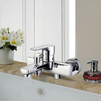 FEIDU Style Moderne Mitigeur Bain Douche Robinet Haute Qualité En Laiton Vanne Thermostatique Chrome Finition Polie Pluie pour Hôtels