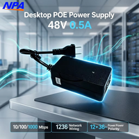 Ethernet 48V 0.5A 10/100/1000Mbps POE Switch Power Supply Jaringan Desktop 24W POE Injector Poe Adapter 2448GP