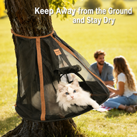 Hamac pour chat de camping extérieur pratique, respirant avec fermeture éclair, anti-morsure, pour extérieur, pliable, nid d'arbre portable