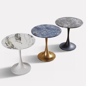 Modern Nordic Durable Sintered Stone Coffee Table Round <strong>Desk</strong> for Living Room Dining Room Use - Product Image 1