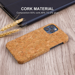 Ốp điện thoại <span class=keywords><strong>iPhone</strong></span> 11 12 13 14 15 16 17 Pro Max làm từ gỗ nút chai tự nhiên, thân thiện với môi trường, siêu mỏng, tái chế - Product Image 3