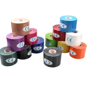 Waterdichte Ademende Elastische Bandage Fabrikanten Kinesiologie Tape Voor Veiligheid Sport Tapes