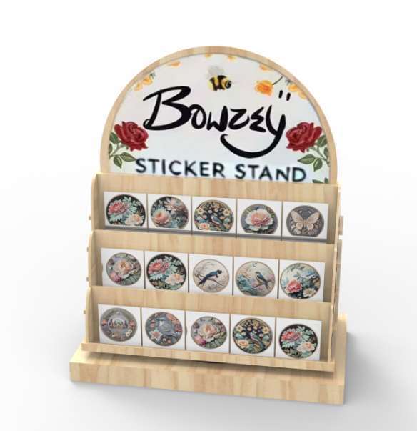 Apache Customized Souvenir Badge Wooden Sticker Display Stand Post Card Book Display Racks for Retail Book Shop Wholesale — view 5