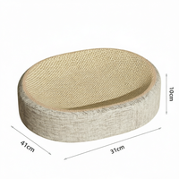 Lit grattoir ovale moderne pour chat, en sisal tressé, résistant à l'usure, pour salon