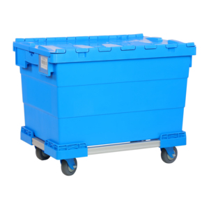 Promoción DE FÁBRICA DE China Contenedor de almacenamiento de plástico apilable de servicio pesado Caja de plástico móvil con tapa adjunta - Product Image 6