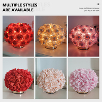 Nouveau Style Romantique Métal Rose Fleur Moderne Bureau Lumière Étude Travail Chevet Salle De Lecture Led Lampe De Table