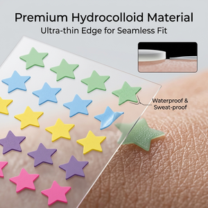 Parches Hidrocoloides Coloridos StarCare para Acné, Lindos Parches Multicolor con Forma de Estrella para Granos, Parches Invisibles para Manchas, Suministro de Fábrica OEM/ODM - Product Image 5